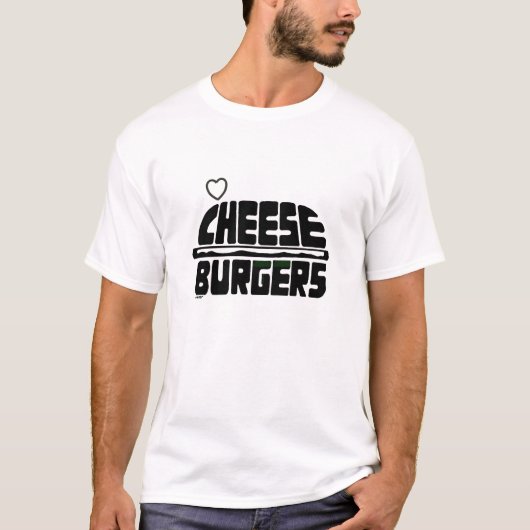 チーズハンバーガーのTシャツ Tシャツ (正面)