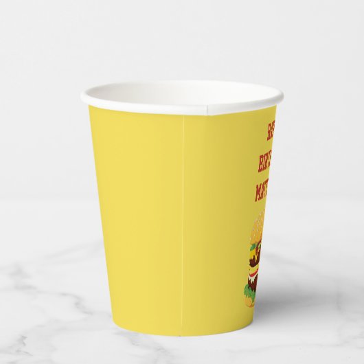 チーズバパーソナライズされたーガーパーティー 紙コップ (右)