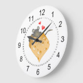 チーズバレンタイン ラージ壁時計 (傾斜)
