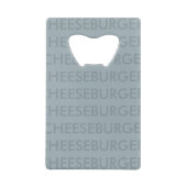 チーズバーガーおもしろいクレジットカードボトルオープナー クレジットカード栓抜き (裏面)