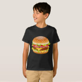 チーズバーガーおもしろいハンバーガーフードハロウィン Tシャツ (正面フル)