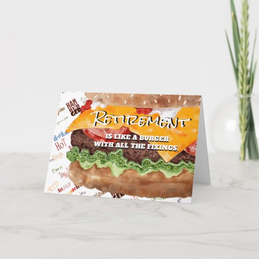 チーズバーガーおもしろい退職 シーズンカード (正面)