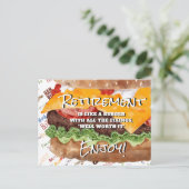 チーズバーガーおもしろい退職 ポストカード (スタンド正面)