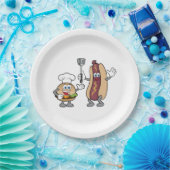 チーズバーガーおよびホットドッグのパーティーのプレートの調理師 ペーパープレート (パーティー)