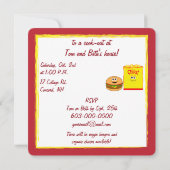 チーズバーガーおよびポテトチップ 招待状 (裏面)