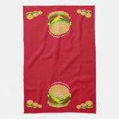 チーズバーガーが大好き キッチンタオル (縦)