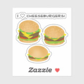 チーズバーガーが大好き シール (シート)