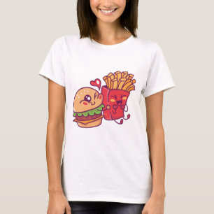 チーズバーガーとフライスTシャツ Tシャツ