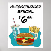 チーズバーガーとフライドポテトのスペシャル ポスター (正面)
