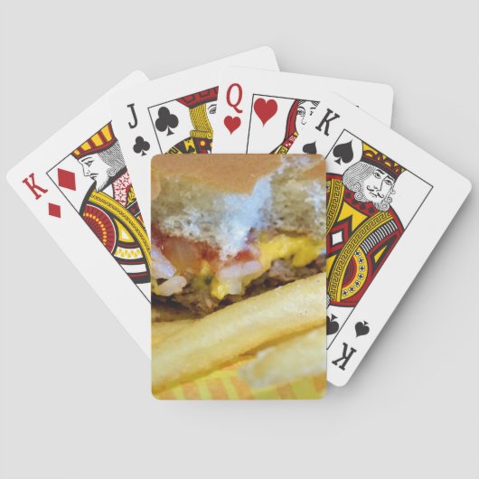 チーズバーガーとフライドポテト トランプ (裏面)