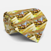 チーズバーガーとフライドポテト ネクタイ (ロール)