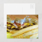 チーズバーガーとフライドポテト ポストカード (正面/裏面)