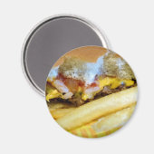チーズバーガーとフライドポテト マグネット (正面/裏面)