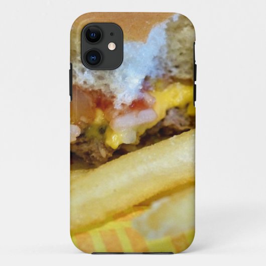チーズバーガーとフライドポテト Case-Mate iPhoneケース (裏面)