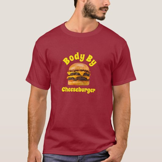 チーズバーガーによる皮肉な体 Tシャツ (正面)