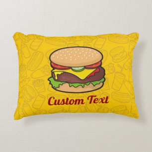 チーズバーガーのアクセント枕 アクセントクッション