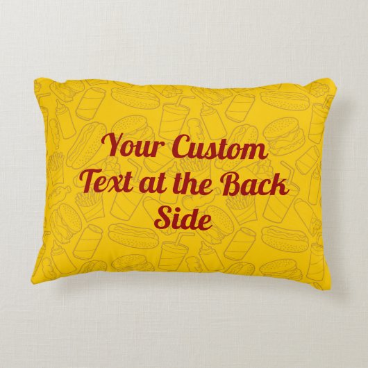 チーズバーガーのアクセント枕 アクセントクッション (裏面)