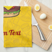 チーズバーガーのキッチンタオル キッチンタオル (四つ折り)