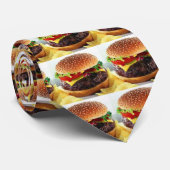 チーズバーガーのタイ ネクタイ (ロール)