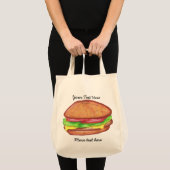 チーズバーガーのトートバック トートバッグ (正面(商品))
