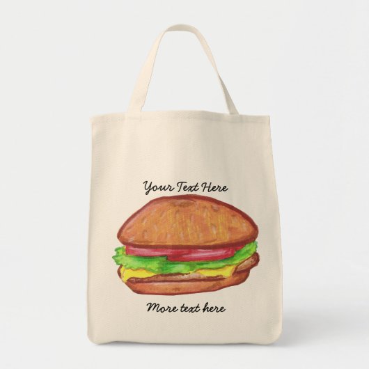 チーズバーガーのトートバック トートバッグ (正面)