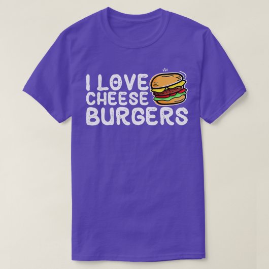 チーズバーガーのハンバーガー女性とチーズブが大好き Tシャツ (デザイン正面)