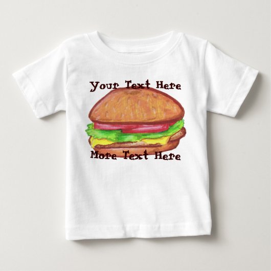 チーズバーガーのワイシャツ ベビーTシャツ (正面)