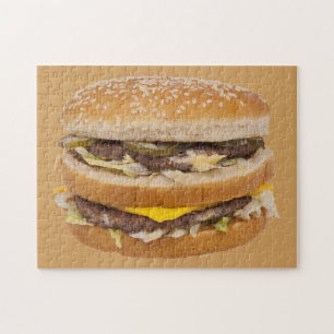 チーズバーガーの二重ファースト・フード ジグソーパズル