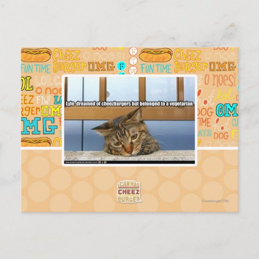 チーズバーガーの夢 ポストカード (正面)