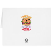 チーズバーガーの女の子、ハンバーガーの女性とチーズブルージュ (裏面横)