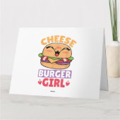 チーズバーガーの女の子、ハンバーガーの女性とチーズブルージュ カード (裏面)