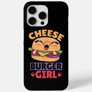 チーズバーガーの女の子、ハンバーガーの女性とチーズブルージュ iPhone 15 PRO MAXケース