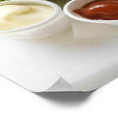 チーズバーガーの材料 ポスター (角)