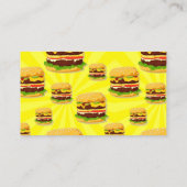 チーズバーガーの飲食業カード 名刺 (裏面)