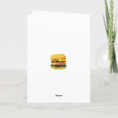チーズバーガーの黄色のパーソナライズなバースデー・カード カード (裏面)