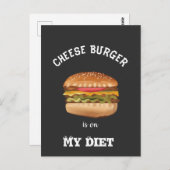 チーズバーガーは私のダイエットカード ポストカード (正面/裏面)