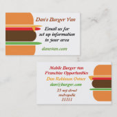 チーズバーガーをテーマにした名刺 名刺 (正面/裏面)