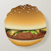 チーズバーガーをパンノベルティ ラウンドクッション (裏面)