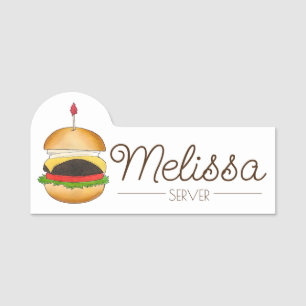 チーズバーガーチーズバーガーバーグリルレストラン 名札