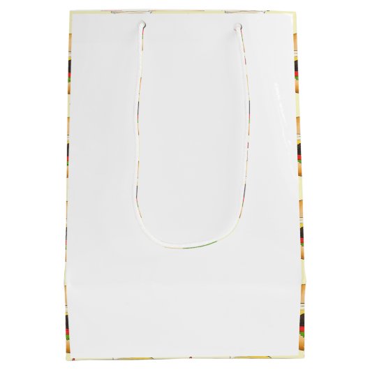 チーズバーガーチーズバーガーBBQバーベキュークックアウト ミディアムペーパーバッグ (裏面)