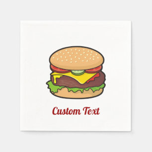 チーズバーガーナプキンス スタンダードカクテルナプキン