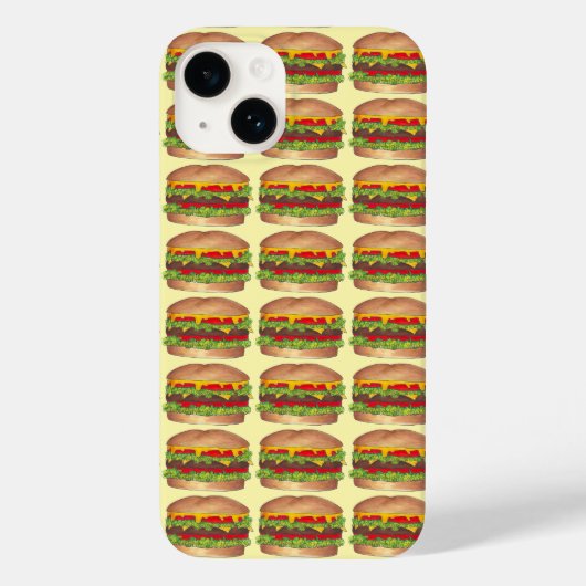 チーズバーガーハンバーガーチーズバーガーグルメケース Case-Mate iPhoneケース (裏面)