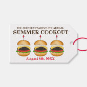 チーズバーガーハンバーガーバーガーピクニックバーベキューBBQ ギフトタグ (正面(横))