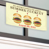 チーズバーガーハンバーガーバーガーピクニックバーベキューBBQ 横断幕 (ビルの外側)