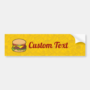 チーズバーガーバンパーステッカー バンパーステッカー