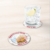 チーズバーガーファストフードサマーBBQダイナー ラウンドペーパーコースター (インサイチュ)