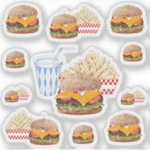 チーズバーガーファストフード シール