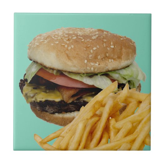 チーズバーガーフランスのとフライス タイル (正面)