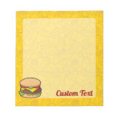 チーズバーガーメモ帳 ノートパッド (正面)