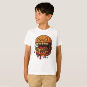 チーズバーガーモンスター キッズTシャツ Tシャツ (正面フル)